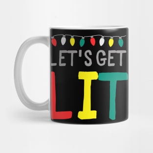 Funny Hanukkah Let's Get Lit Chanukah Funny Jewish Holiday Mug